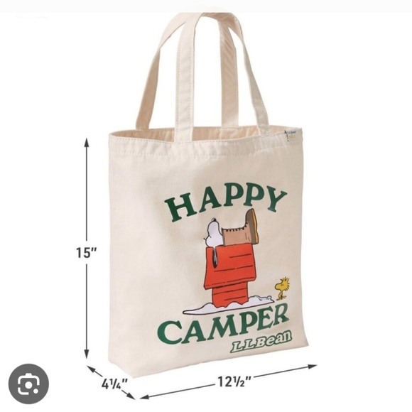 LL BEAN  HAPPY CAMPER TOTE BAG - Picture 6 of 8